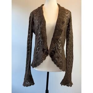 LA Boutique Large Brown Mohair Cardigan